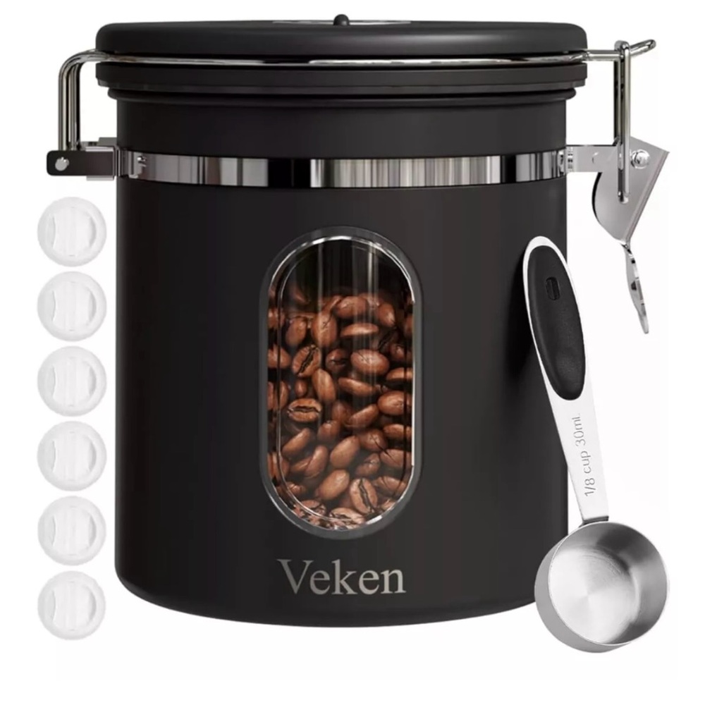 Veken Coffee Canister with Window.